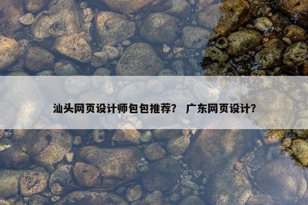 汕头网页设计师包包推荐？ 广东网页设计？
