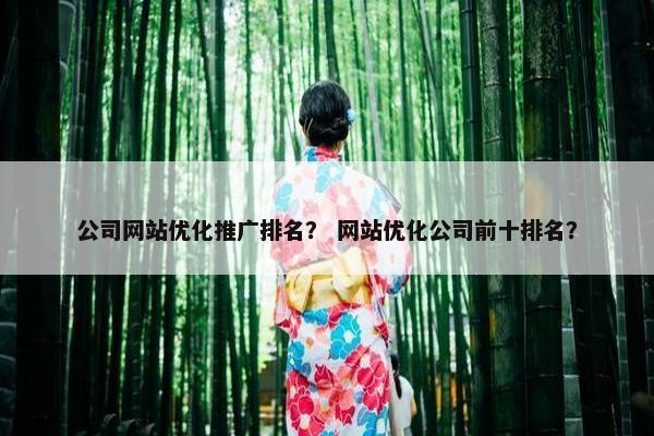 公司网站优化推广排名？ 网站优化公司前十排名？
