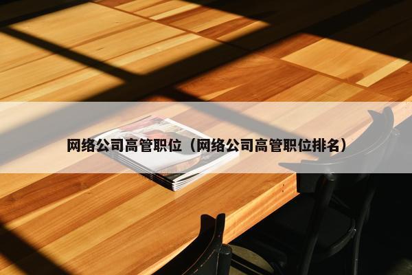 网络公司高管职位（网络公司高管职位排名）